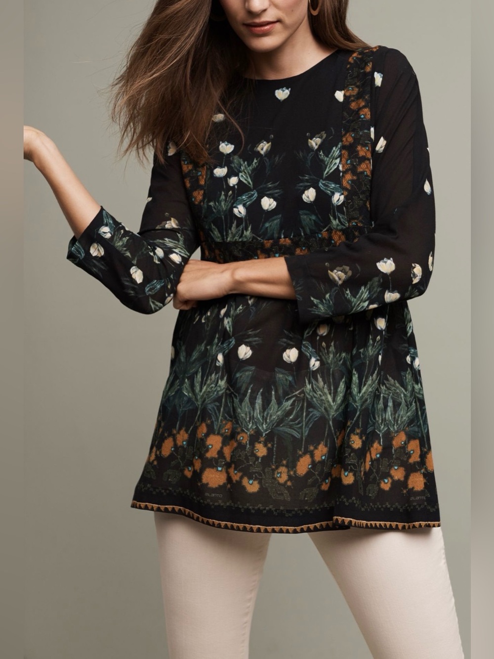 Anthropologie Ailanto Yamini Peplum Top